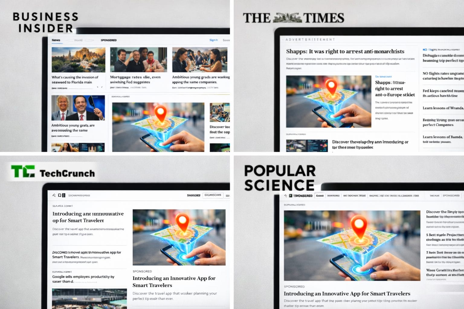 Where do Natives Ads Show