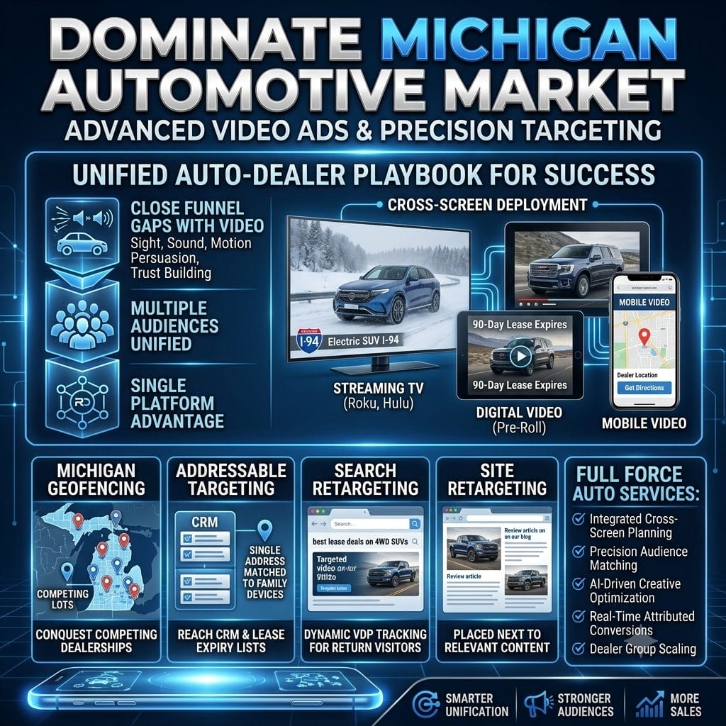Dominating the Michigan automotive market through advanced video advertising and precision audience targeting