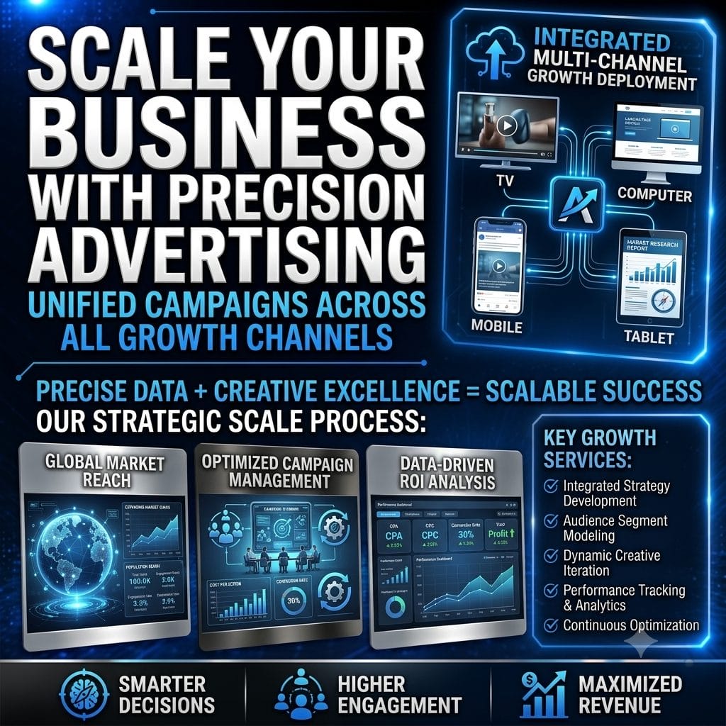 How can ad agencies scale campaigns with multi-channel digital advertising?