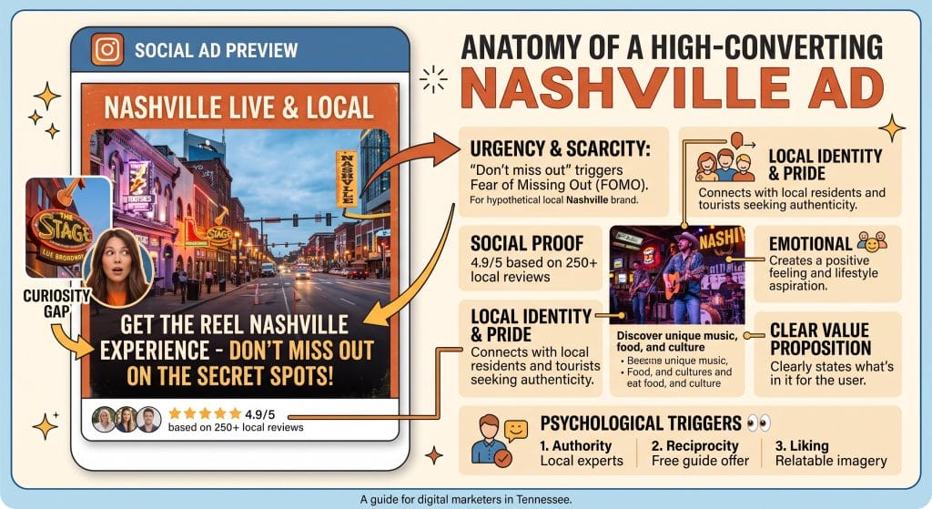 The Anatomy of a High-Converting Nashville Ad: Visual Hooks and Local Triggers That Stop the Scroll