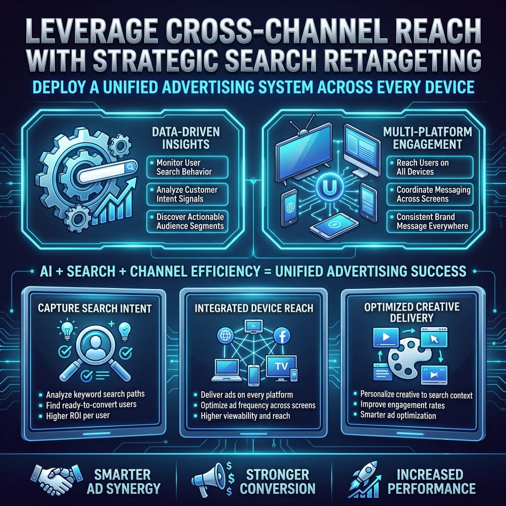 Cross-channel advertising and search retargeting