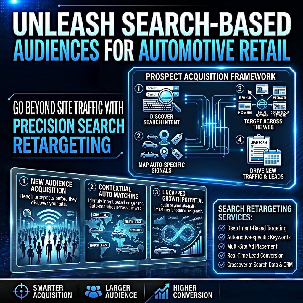 The architecture of search retargeting in automotive retail