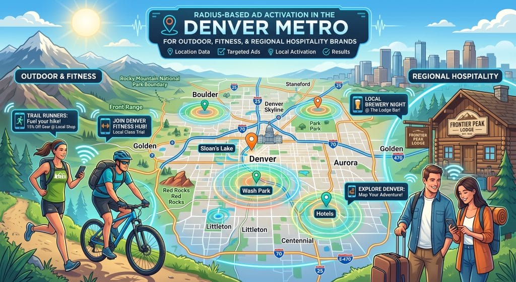 Radius-Based ad activation for outdoor, fitness, and regional hospitality brands in the Denver Metro
