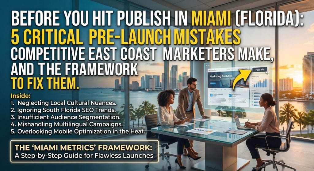 Before You Hit Publish in Miami (Florida): 5 critical pre-launch mistakes competitive East Coast marketers make, and the framework to fix them.