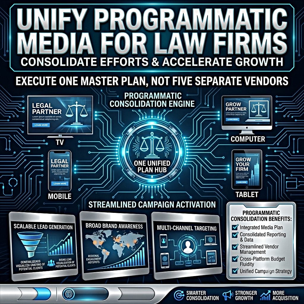 Programmatic media for law firms and growing businesses: one plan instead of five vendors