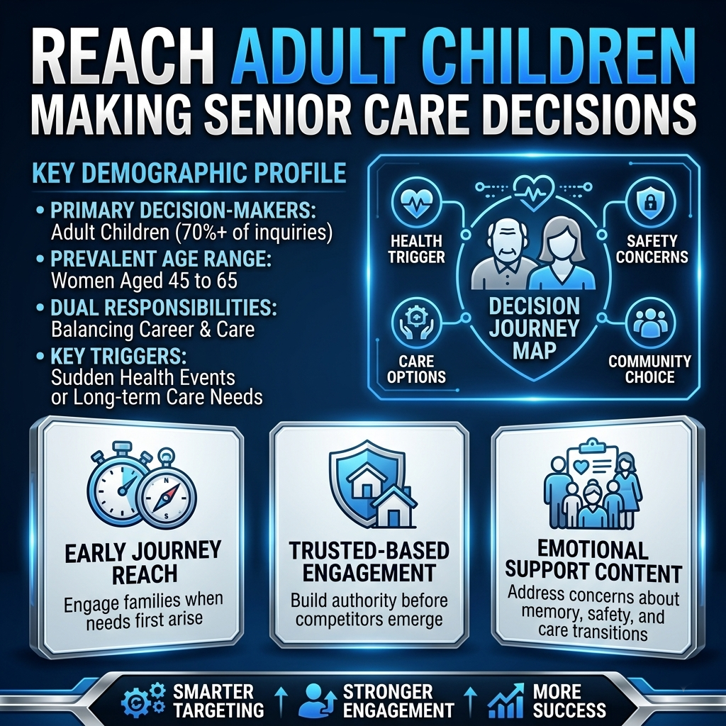 Reaching the families making senior care decisions before they choose a competitor