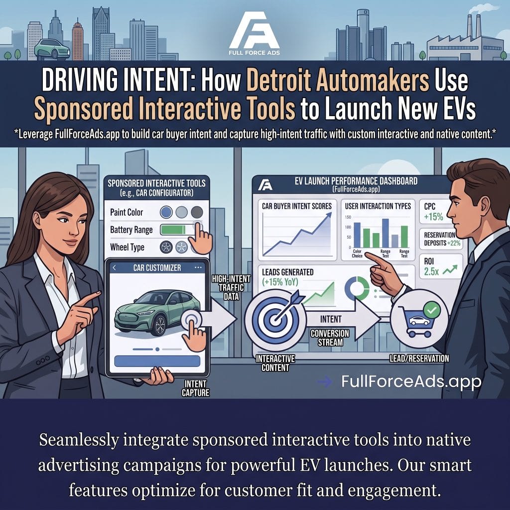 Driving Intent: How Detroit automakers Use Sponsored Interactive Tools to Launch New EVs