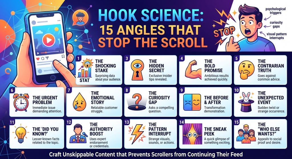 Hook Science: 15 Angles That Stop the Scroll