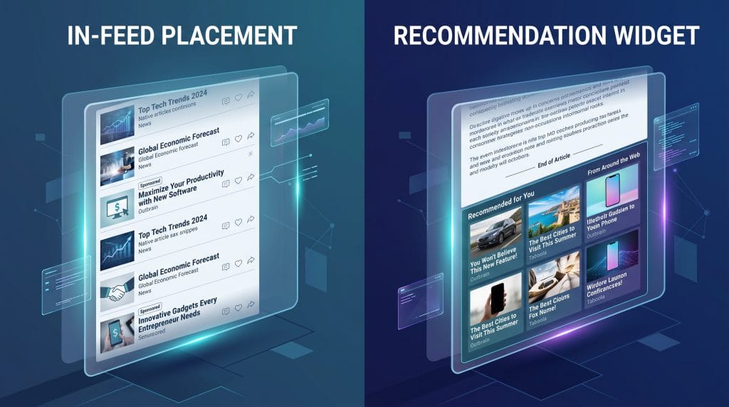In-Feed vs. Recommendation Widgets